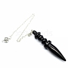 Natural Obsidian Dowsing Pendulum Big Pendants PW-WG71136-02-1