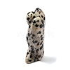 Natural Dalmatian Jasper Angel Figurine DJEW-N006-01A-17-2
