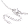 Stone Teardrop Pendants Necklace with Cable Chain for Women NJEW-JN03785-8