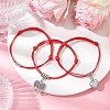 3Pcs 3 Styles Adjustable Korean Waxed Polyester Cord Bracelets for Women BJEW-JB11163-2