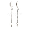 Rack Plating Brass Earring Hooks KK-C081-05P-1