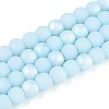 Frosted Opaque Glass Beads Strands GLAA-T032-P6mm-MBB10-1