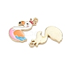 Alloy Enamel Pendants AL-CBAD3B4-02G-2