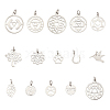 CHGCRAFT 15Pcs 15 Style 304 Stainless Steel Pendants STAS-CA0001-19P-1