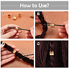 Plastic Dreadlocks Braiding Beads & Aluminum Hair Braid Dreadlock Beads OHAR-NB0001-15-5