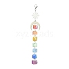 Electroplated Natural Quartz Pendant Decoration HJEW-JM02114-1