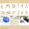 Olycraft 10 Style Twelve Constellations Word Zinc Alloy Cabochons DIY-OC0006-90-3