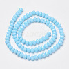 Opaque Solid Color Glass Beads Strands X-EGLA-A034-P4mm-D08-2