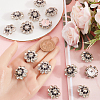 Gorgecraft 16Pcs 1-Hole Alloy Rhinestone Shank Buttons BUTT-GF0003-60-3