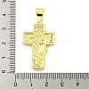 Rack Plating Brass Micro Pave Clear Cubic Zirconia Pendants KK-B091-25G-3