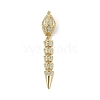 Brass Micro Pave Clear Cubic Zirconia Snap Clasps KK-Z078-37G-1