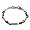 304 Stainless Steel Cable Chain Bracelets BJEW-B078-63EBP-1