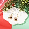 Christmas Theme Alloy Rhinestone Dangle Earrings EJEW-JE06627-03-1