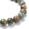 Natural Rhyolite Jasper Stretch Beaded Bracelets G-A185-01S-4