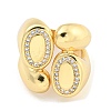 Brass Clear Cubic Zirconia Adjustable Rings RJEW-L121-022G-2