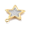 304 Stainless Steel Polymer Clay Rhinestone Pendants RESI-R155-012G-01-2