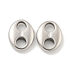 Non-Tarnish 304 Stainless Steel Oval Connector Charms STAS-L278-037P-1