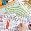 DICOSMETIC 2Pcs 2 Styles Square Fabric Cutting Rulers TOOL-DC0001-15-3