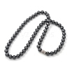 Bicone Synthetic Non-Magnetic Hematite Beaded Necklaces NJEW-R020-06-4