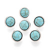 Zinc Metal Alloy & Natural Turquoise Buttons LS-BUTT-WH0057-001BAS-1