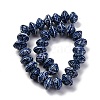 Handmade Blue and White Porcelain Beads Strands PORC-I027-09-2