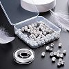 100Pcs 8mm Natural Howlite Round Beads DIY-LS0002-24-5