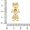 Real 18K Gold Plated Brass Micro Pave Cubic Zirconia Pendants KK-L209-100G-02-3