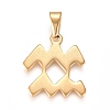 304 Stainless Steel Pendants STAS-L210-06L-G-01-1