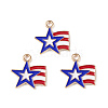 Independence Day Alloy Enamel Pendants ENAM-K067-43-2