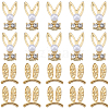 SUNNYCLUE 60Pcs 2 Styles Rabbit Alloy Rhinestone Cabochons MRMJ-SC0001-16-1