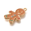 Christmas Theme Alloy Enamel Pendants ENAM-Q509-02KCG-06-2