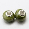 Handmade Porcelain European Beads X-OPDL-G001-15-2