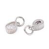 Brass Micro Pave Cubic Zirconia Charms ZIRC-E145-76P-2