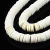 Flat Round Handmade Polymer Clay Beads CLAY-R067-10mm-21-4