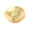 Brass Micro Pave Cubic Zirconia Cuff Rings RJEW-P102-13G-2