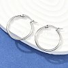 Tarnish Resistant 304 Stainless Steel Hoop Earrings EJEW-F105-10P-2