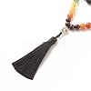 7 Chakra Buddhist Necklace NJEW-JN03895-01-4