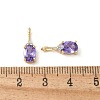 Brass Micro Pave Cubic Zirconia Pendants KK-Q031-43G-04-3