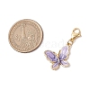 Butterfly Alloy Enamel Pendant Decorations HJEW-JM02705-02-3