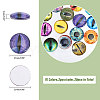 CHGCRAFT 30Pcs 15 Colors Luminous Self Adhesive Glass Eyes Cabochons DIY-CA0006-27B-2