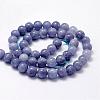 Natural White Jade Imitation Aquamarine Beads Strands G-F364-15-8mm-2