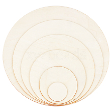 Wooden Blank Plates Set DIY-WH0016-65