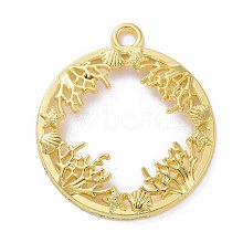 Zinc Alloy Open Back Bezel Pendants PALLOY-E577-20G