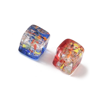 Baking Paint Handmade Gold Sand Lampwork Beads LAMP-P072-01B-M-1