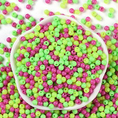 Opaque Acrylic Beads OACR-H118-07B-01-1