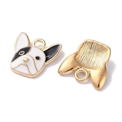 Alloy Enamel Pendants ENAM-O001-08G-G-1
