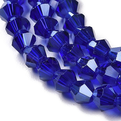 Transparent Electroplate Glass Beads Strands EGLA-A039-T2mm-B06-1