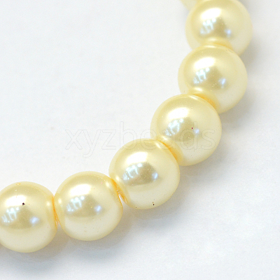 Baking Paint Glass Pearl Bead Strands HY-Q003-3mm-21-1