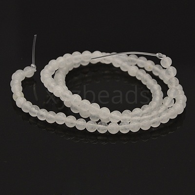 Natural White Jade Round Beads Strands G-N0120-03-4mm-1