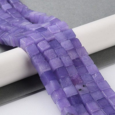 Natural Dyed White Jade Beads Strands G-Q008-C01-01E-1
